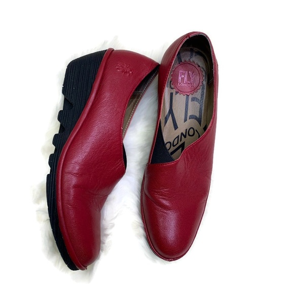 Fly London Red Peso Wedges Size 40 - Picture 1 of 8